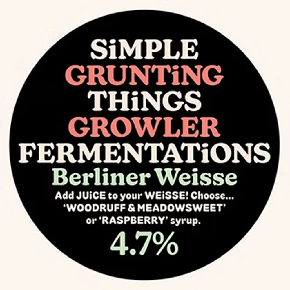 STF x Grunting Growler Berliner Weisse beer artwork