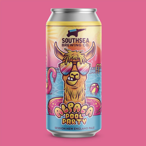 Alpaca Pool Party beer artwork