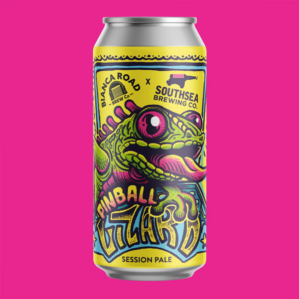 Pinball Lizard beer artwork