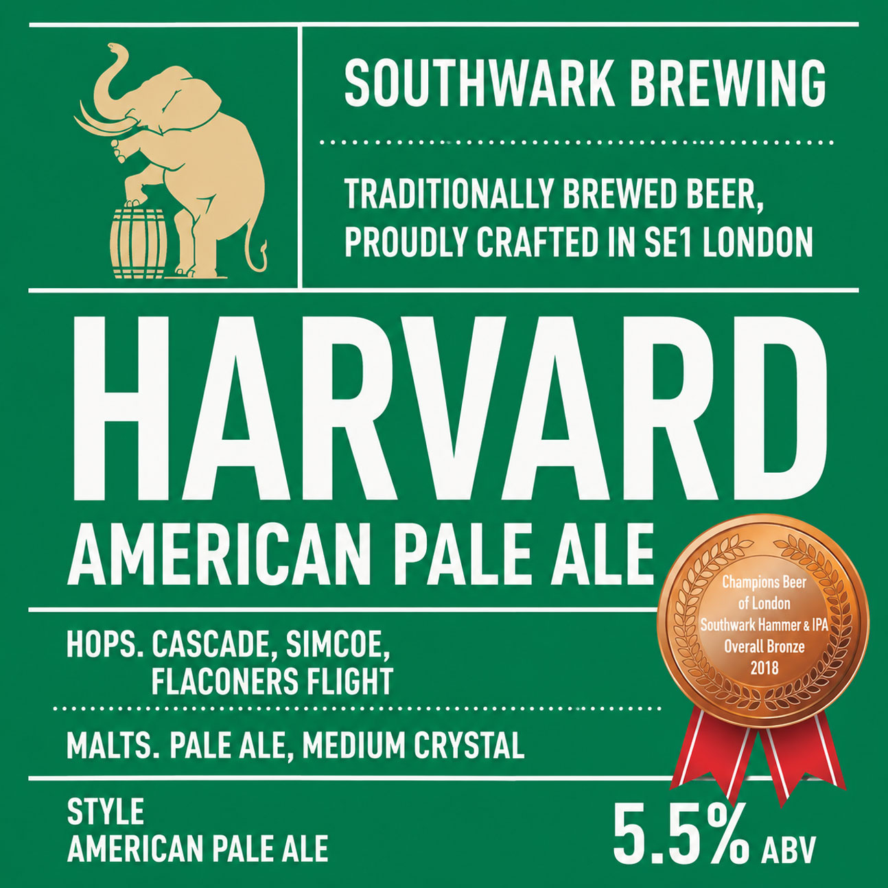 Harvard American Pale Ale beer artwork