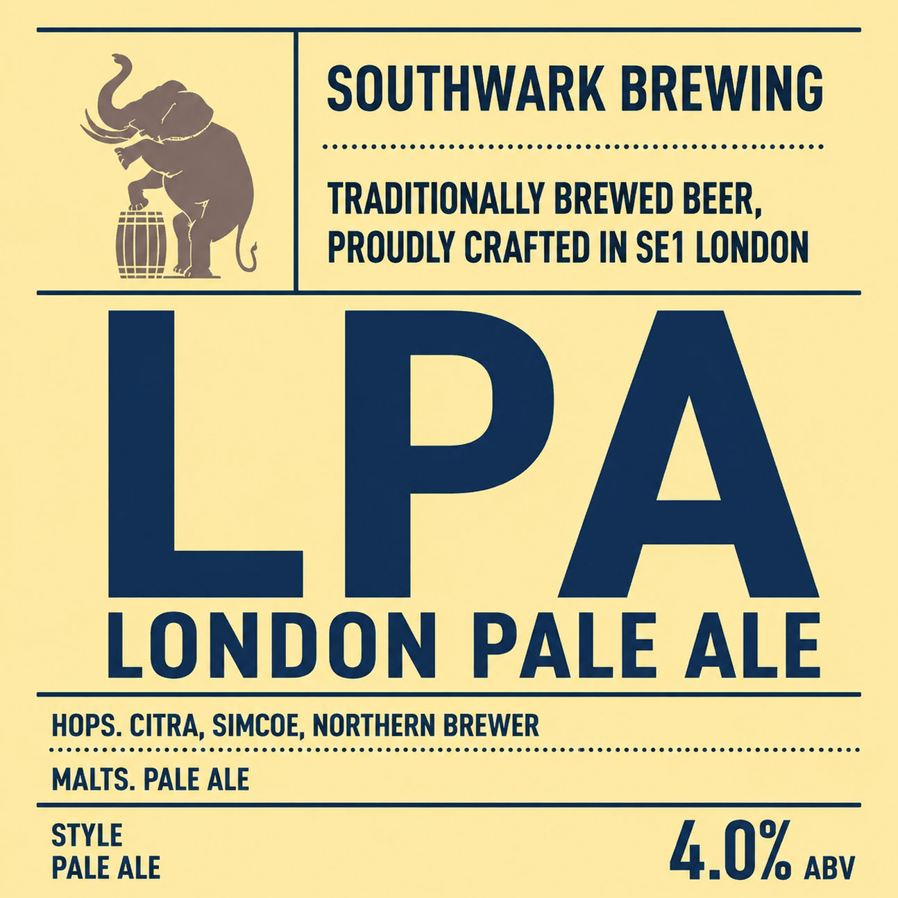 London Pale Ale beer artwork