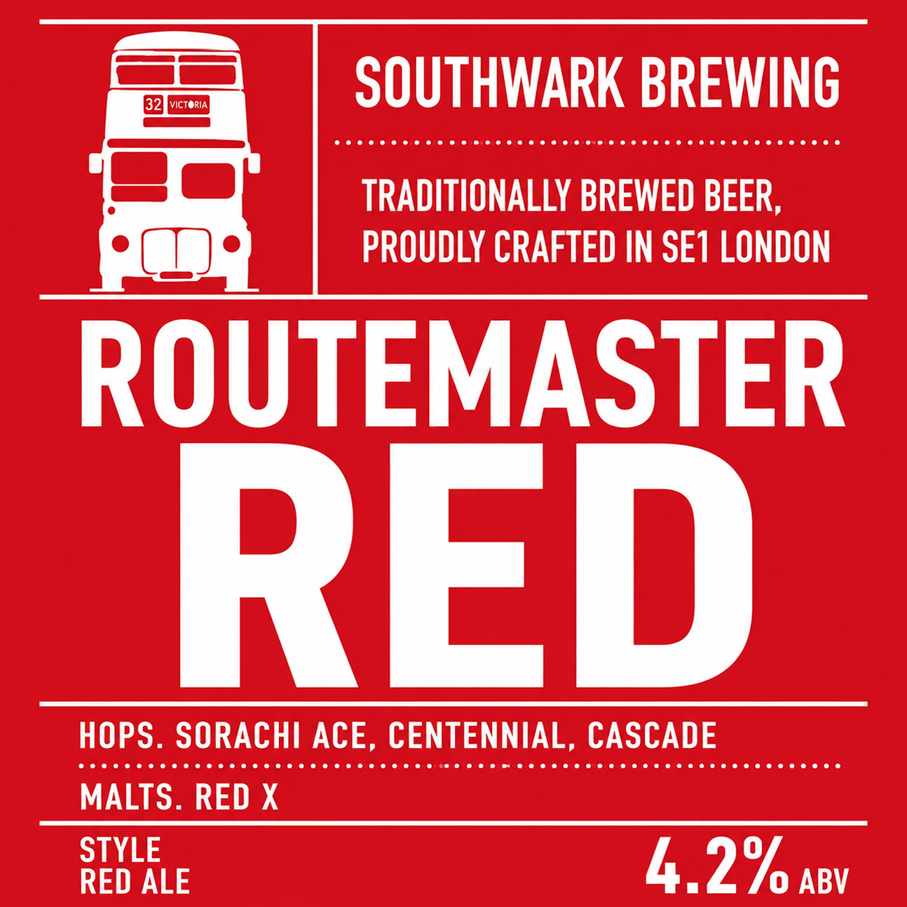 Routemaster Red beer artwork