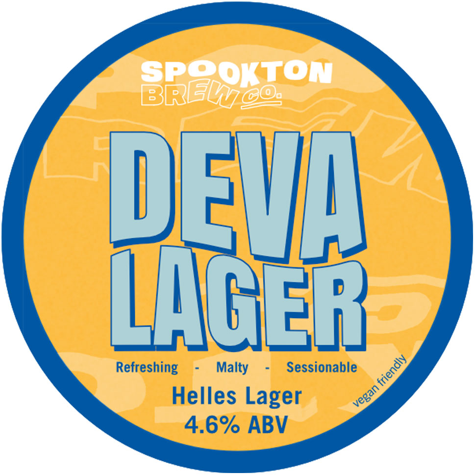 Deva Lager beer artwork