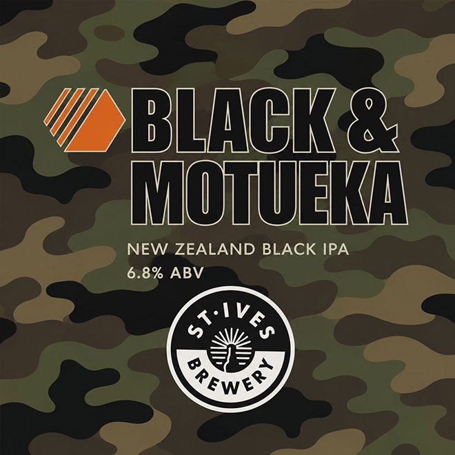 Black & Motueka NZ IPA beer artwork