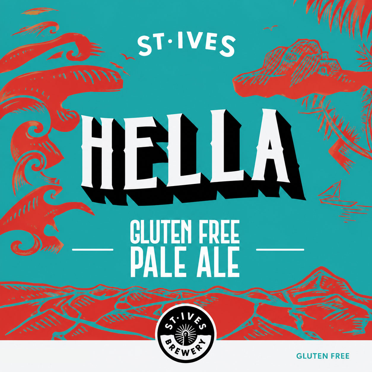 Hella GF Pale Ale beer artwork