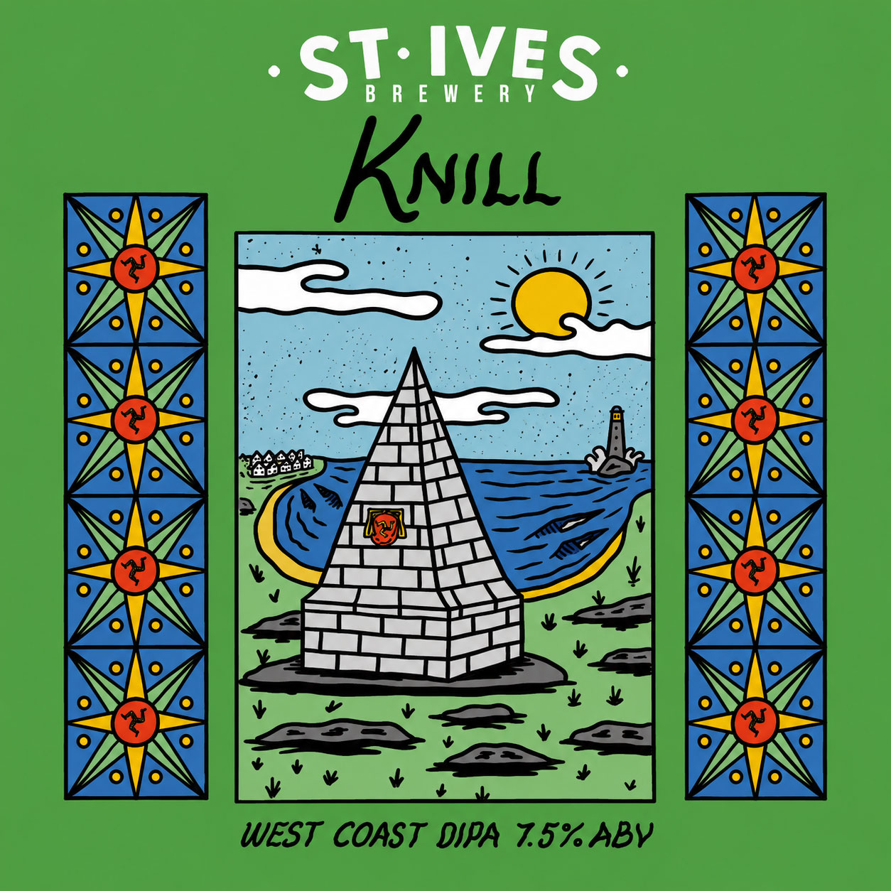 Knill West Coast DIPA beer artwork