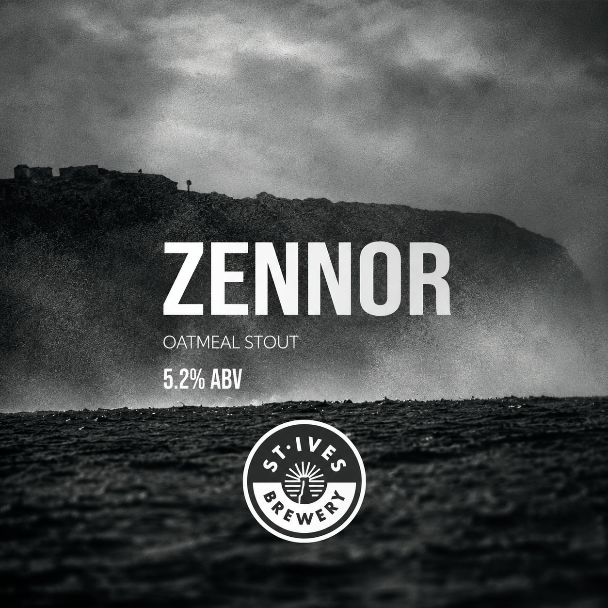 Zennor Oatmeal Stout beer artwork
