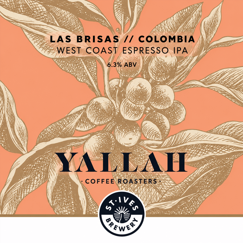 St Ives Brewery x Yallah West Coast Espresso IPA beer artwork