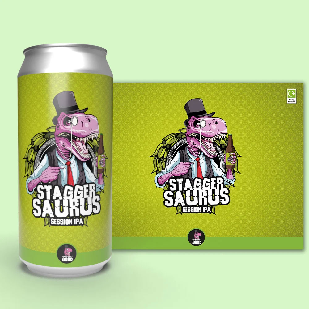 Staggersaurus beer artwork