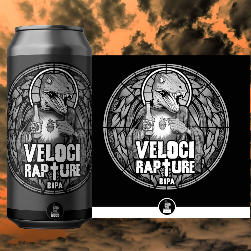 Velocirapture BIPA beer artwork