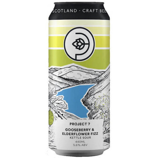 Artwork for Project 7 Gooseberry & Elderflower Fizz by Stewart Brewing