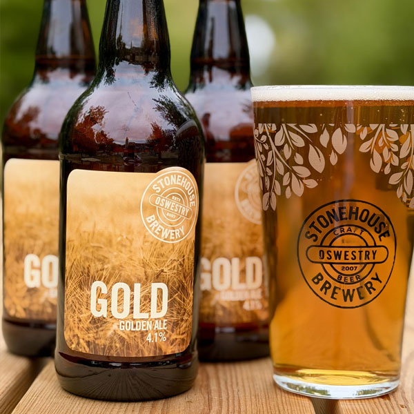 Gold beer artwork
