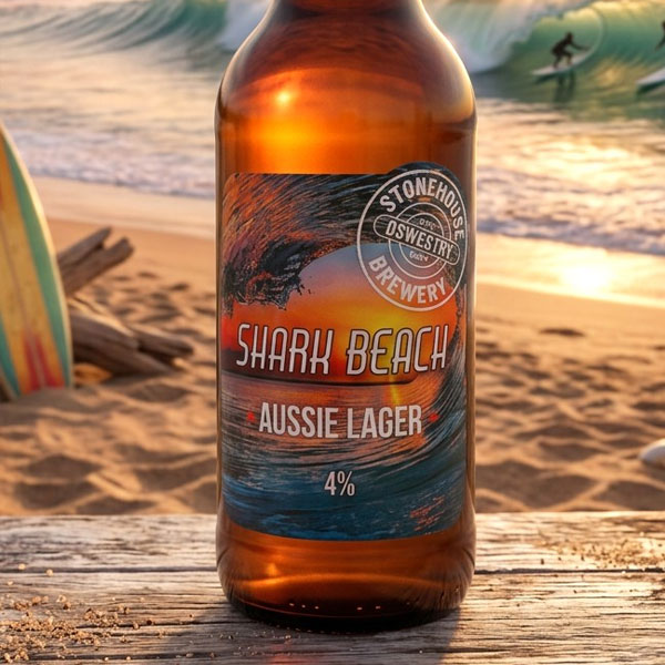 Shark Beach Lager beer artwork
