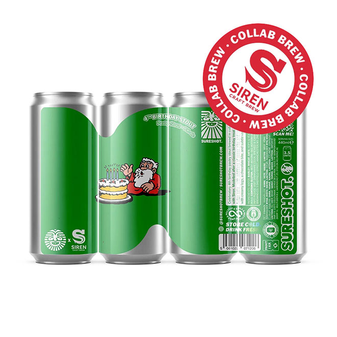 4th Birthday Stout beer artwork