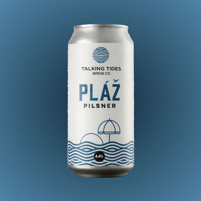 Pláž Pilsner beer artwork