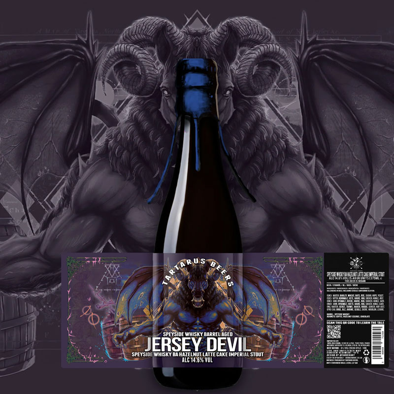 Whisky Barrel-Aged Jersey Devil beer artwork