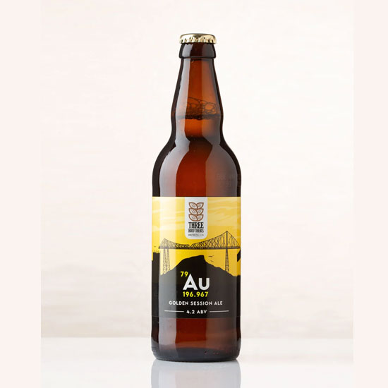 Au Gold beer artwork