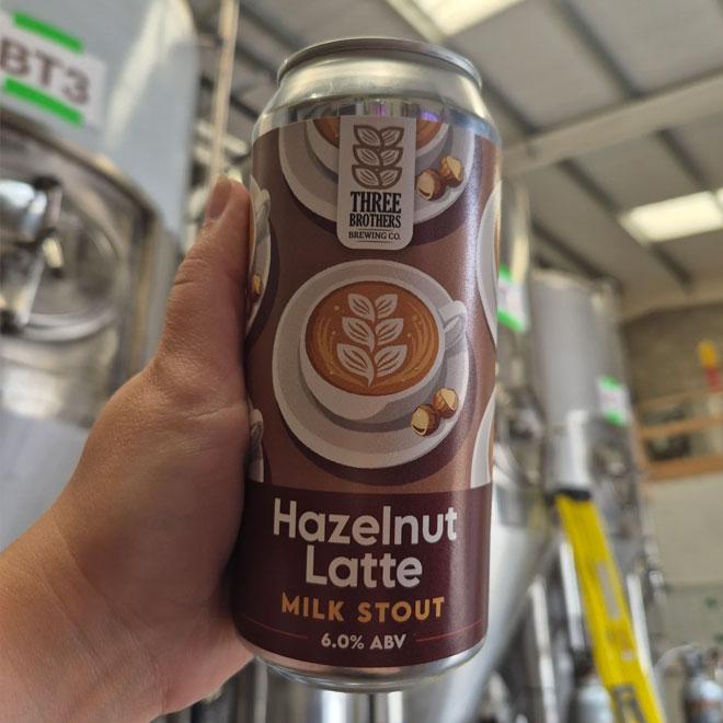 Hazelnut Latte Milk Stout beer artwork
