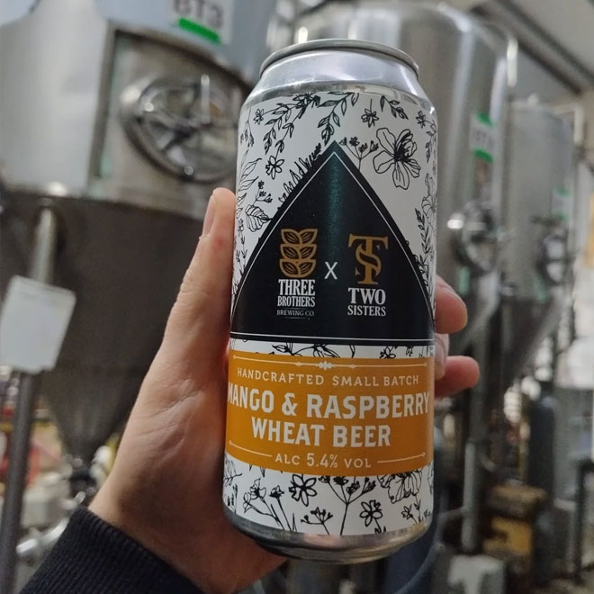 Mango and Raspberry Wheat Beer beer artwork