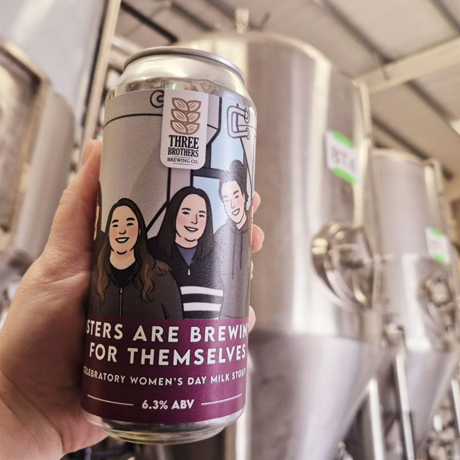 Sisters are Brewin' it for Themselves beer artwork