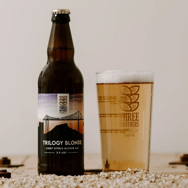 Trilogy Blonde beer artwork