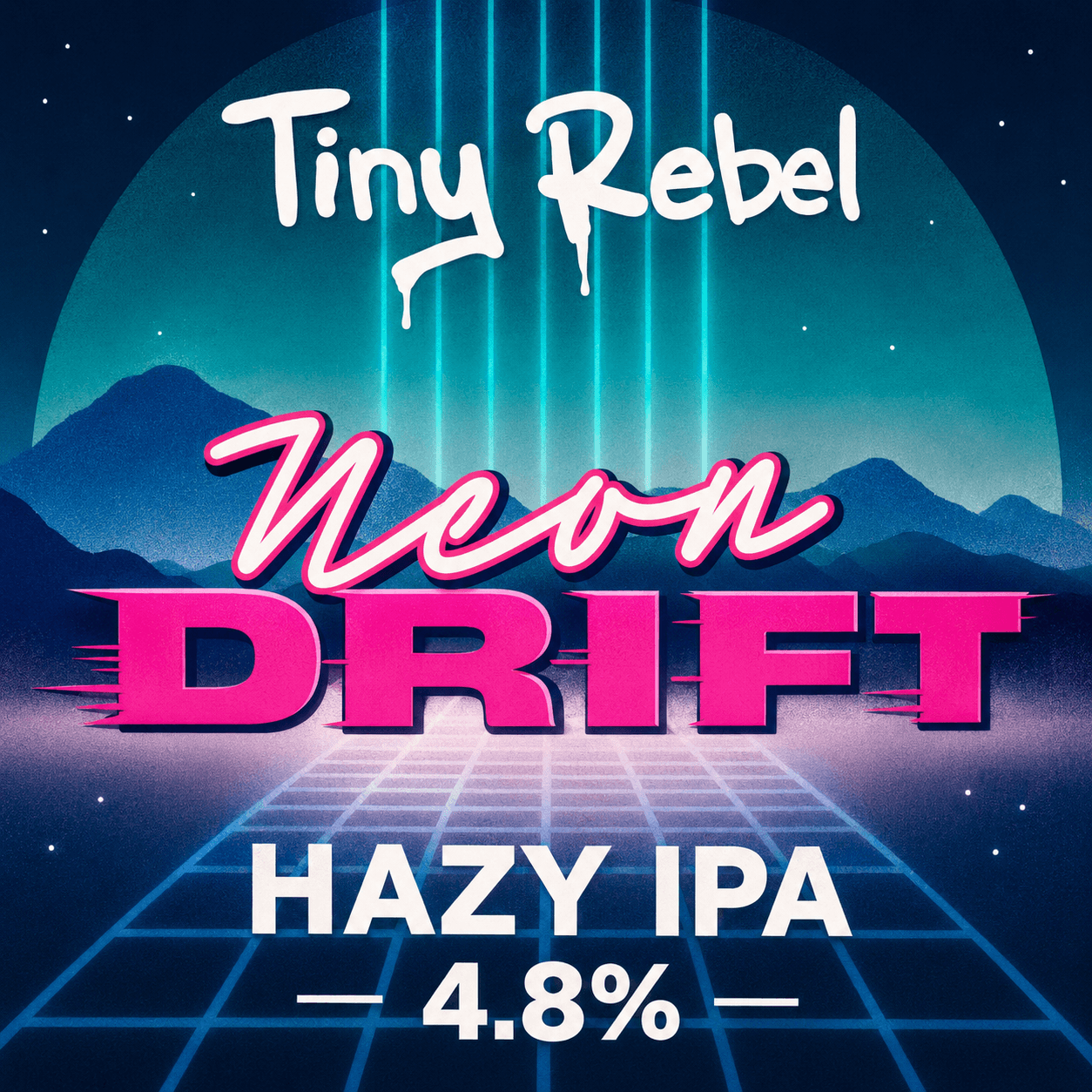 Neon Drift beer artwork