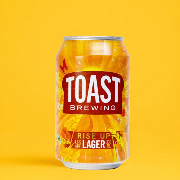 Toast Rise Up Lager beer artwork