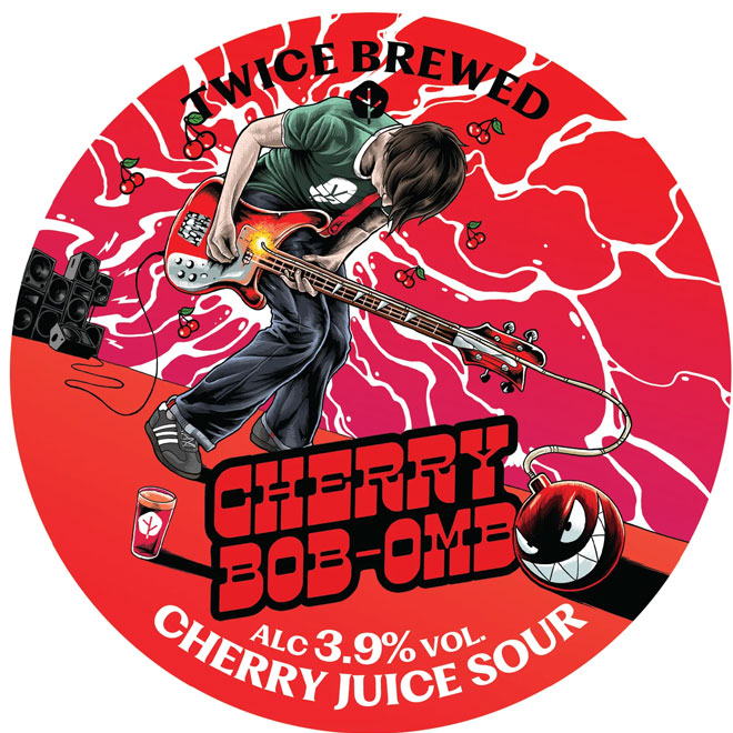 Cherry Bob-Omb beer artwork