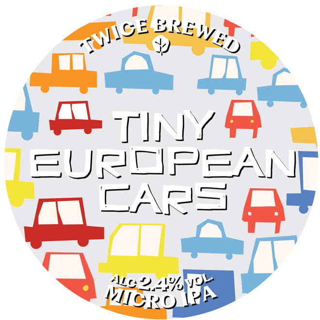 Tiny European Cars beer artwork
