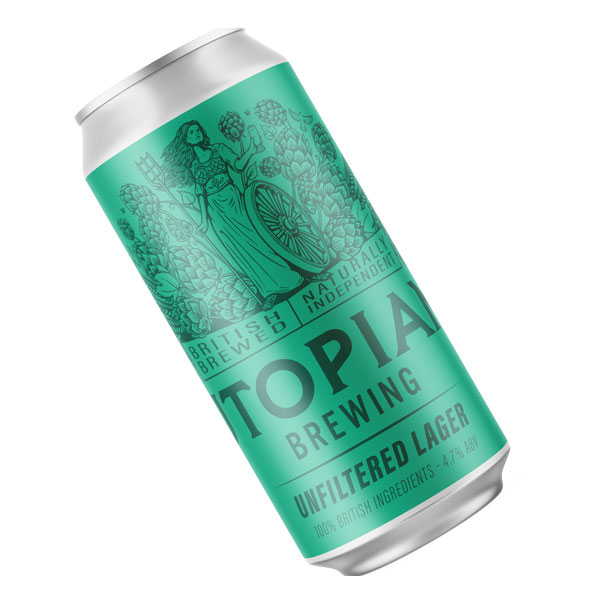 Unfiltered British Lager beer artwork