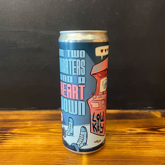 I'm Two Quarters and a Heart Down beer artwork
