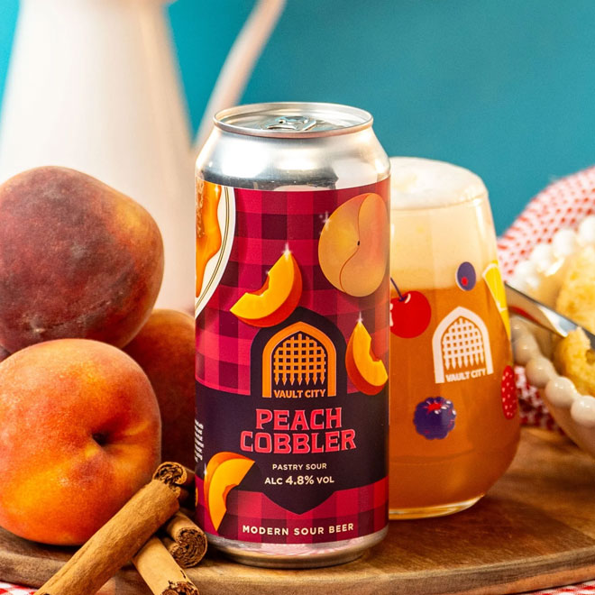Artwork for Peach Cobbler by Vault City Brewing