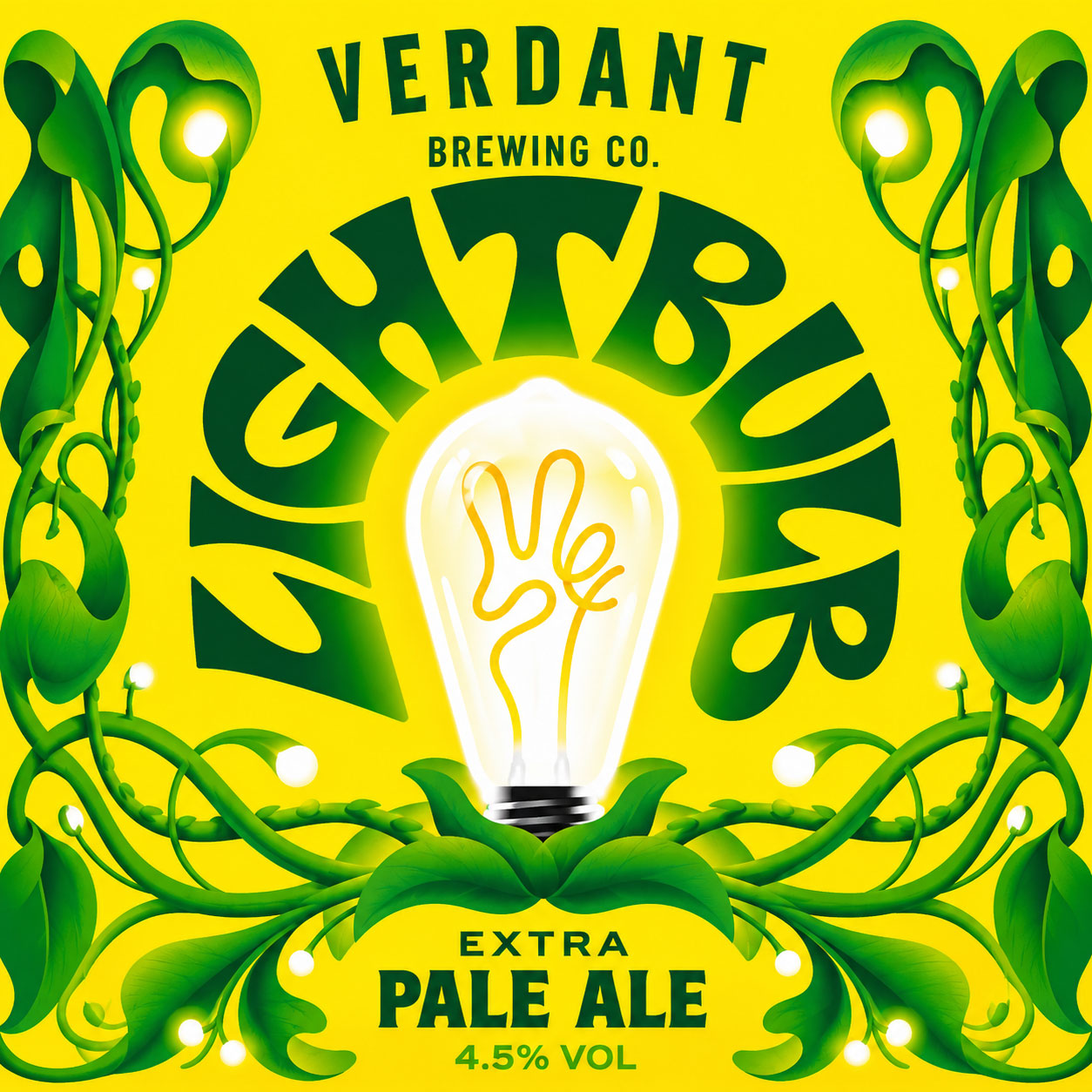 Lightbulb beer artwork