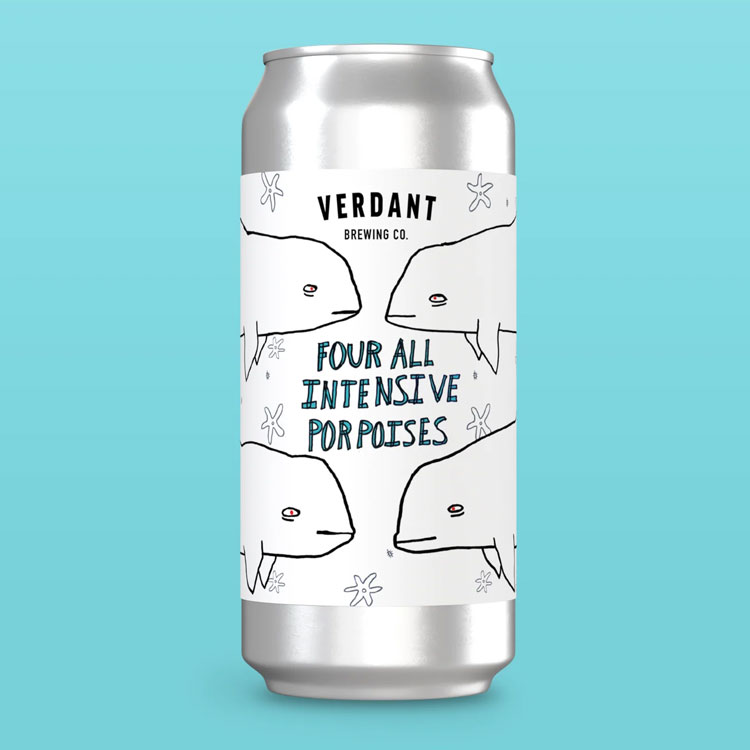 Four All Intensive Porpoises beer artwork