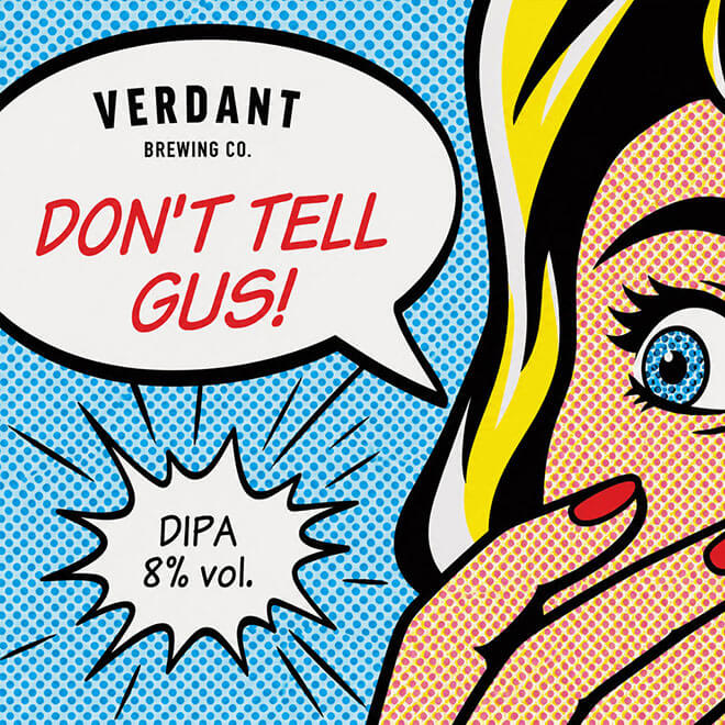 Don't Tell Gus beer artwork