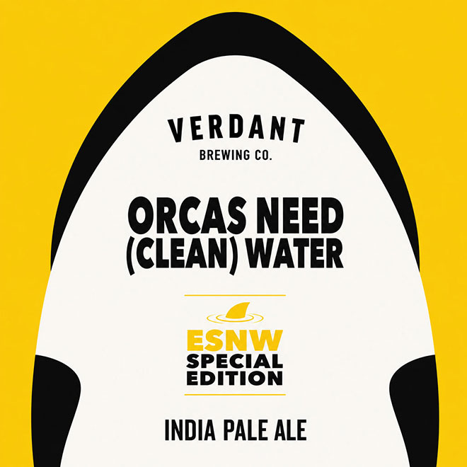 Even Orcas Need (Clean) Water beer artwork