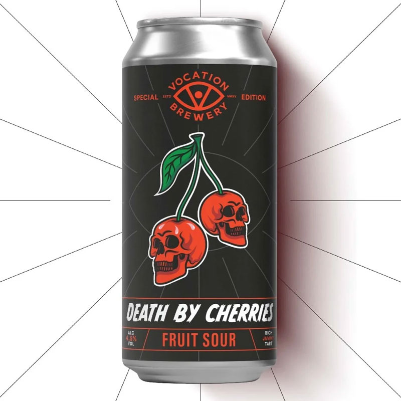 Death By Cherries beer artwork