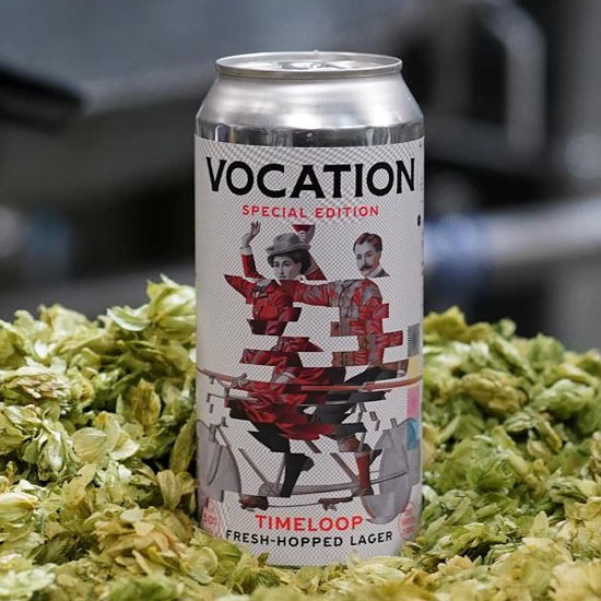 Artwork for Timeloop Fresh Hopped Lager by Vocation Brewery