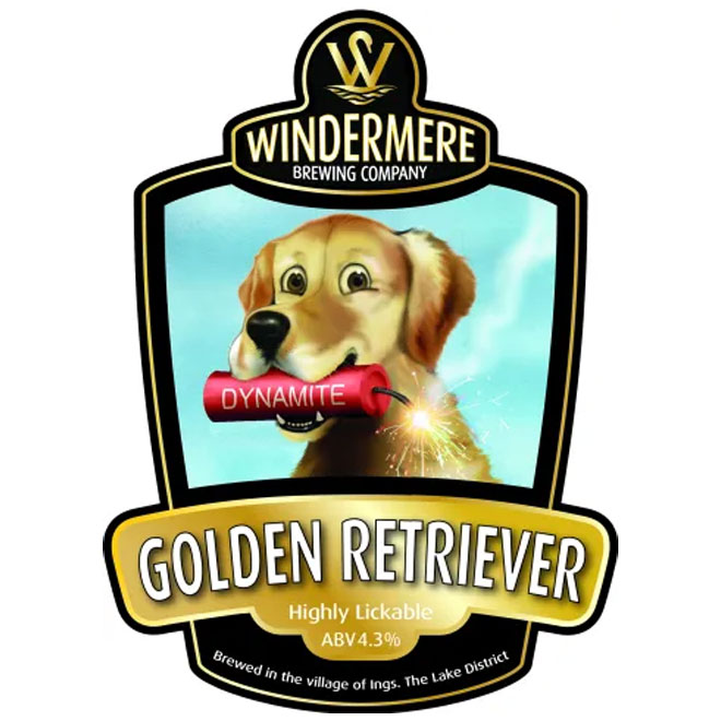 Golden Retriever beer artwork
