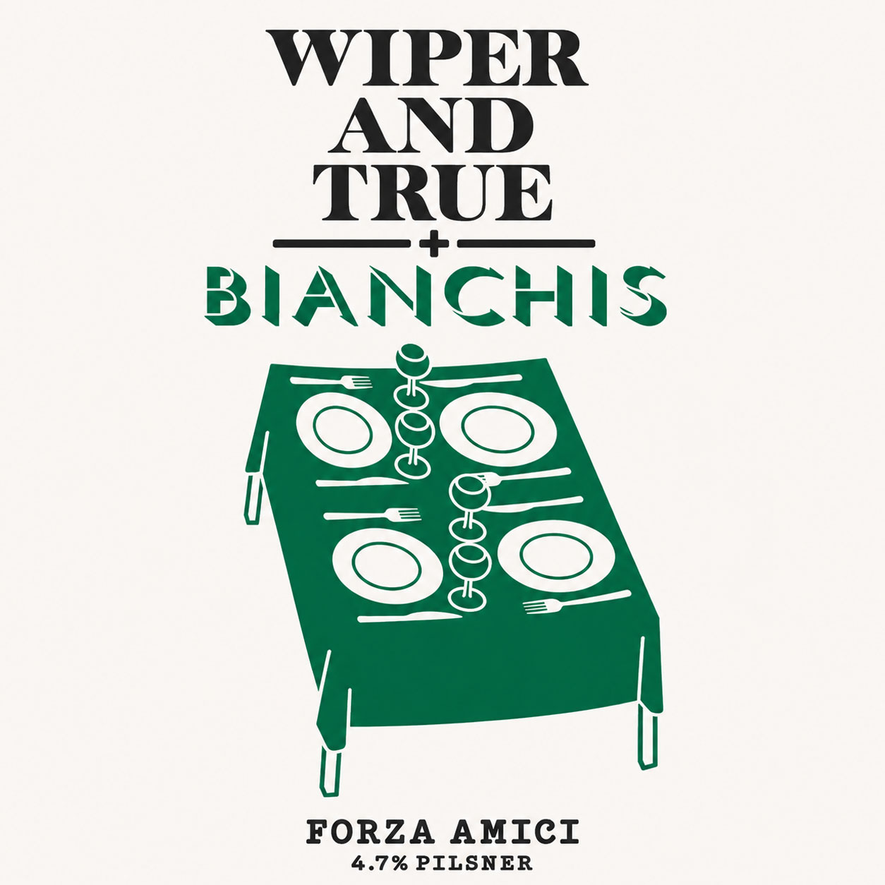 Forza Amici beer artwork