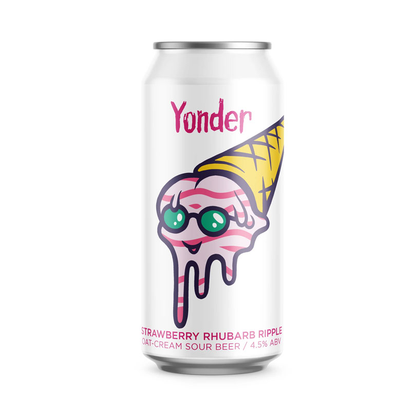 Strawberry Rhubarb Ripple beer artwork